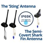 Introducing Our New IP69K-Rated Antennas: The ‘Sting’ Antenna and The Semi-Covert Shark Fin Antenna